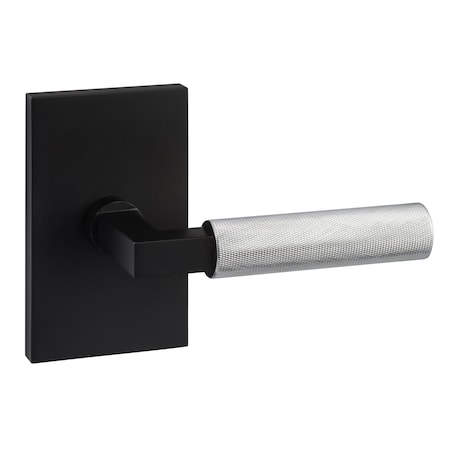 SURE-LOC HARDWARE Sure-Loc Hardware Levanto Dummy Rosette, Flat Black, Knurled Grip in Polished Chrome LV100 FBL GRIP-KN 26